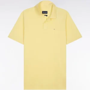 Alternative view of Polo à manches courtes en coton jaune clair coupe regular
