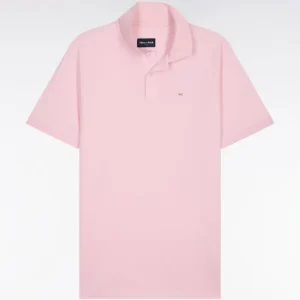 Alternative view of Polo à manches courtes en coton rose clair coupe regular