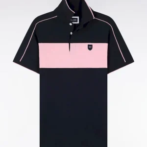 Alternative view of Polo à manches courtes en coton stretch rose coupe slim