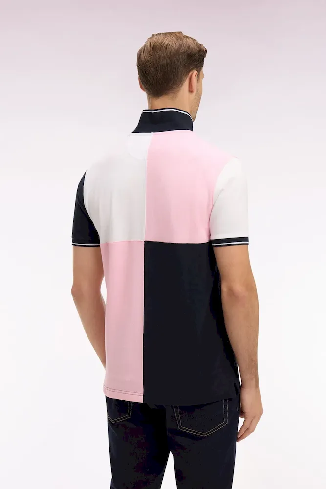 Polo à manches courtes en coton rose à cadrans coupe regular – Bild 5