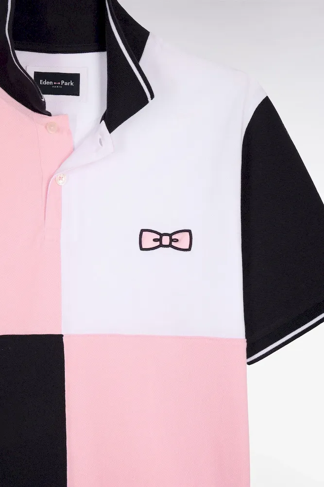 Polo à manches courtes en coton rose à cadrans coupe regular – Bild 6