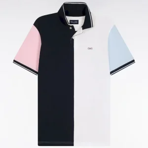 Alternative view of Polo à manches courtes en coton bicolore