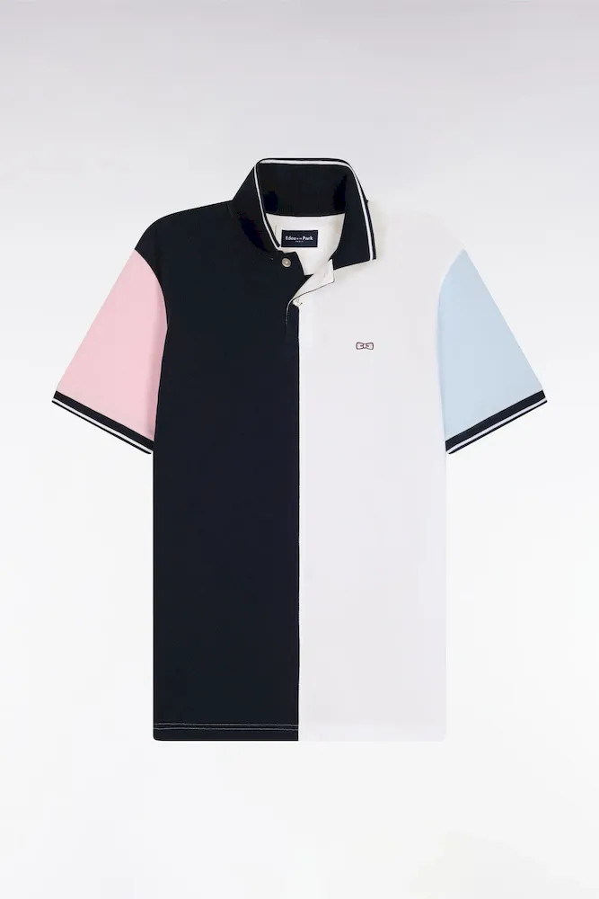 Polo à manches courtes en coton bicolore – Bild 2