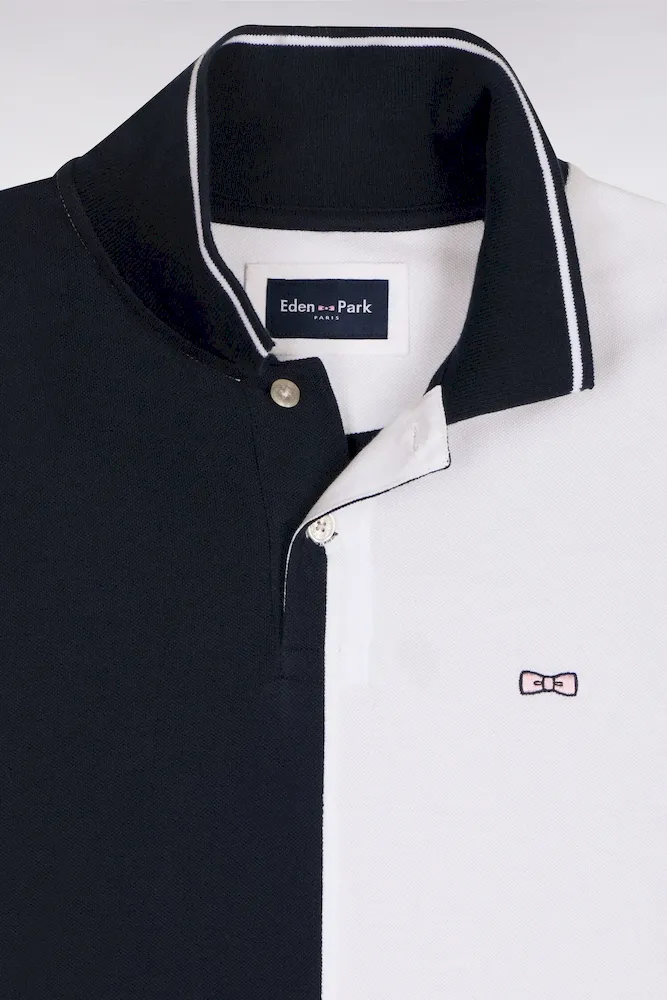 Polo à manches courtes en coton bicolore – Bild 6