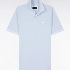 Alternative view of Polo à manches courtes en coton ciel