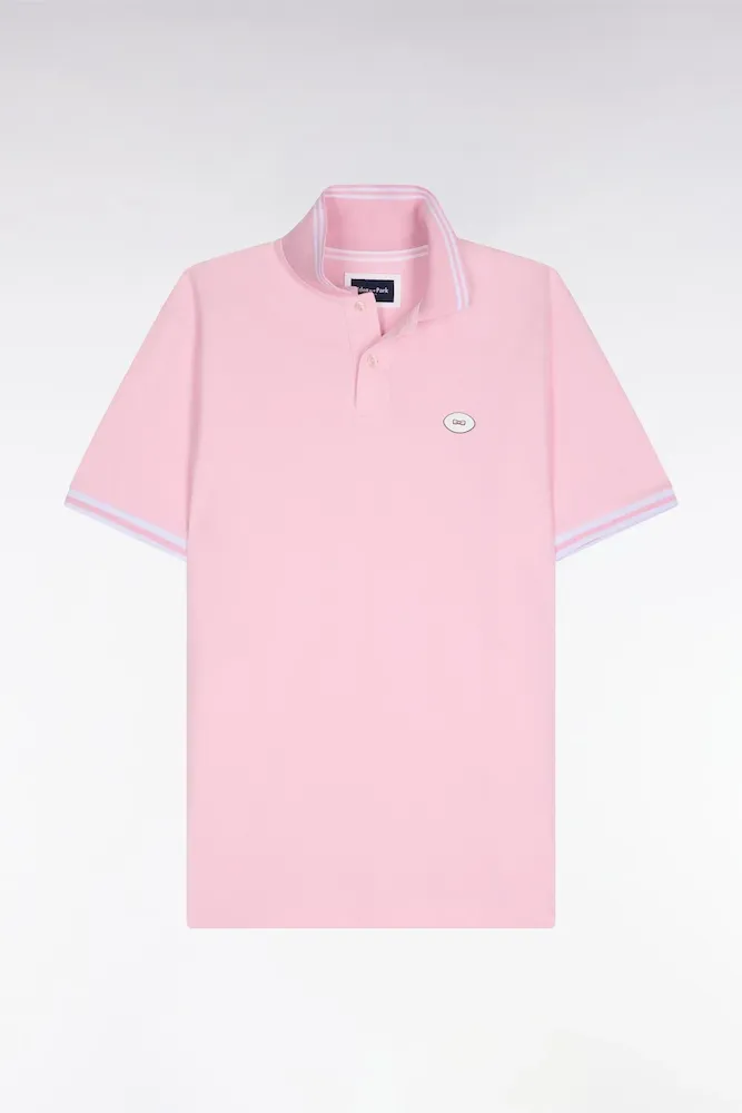 Polo à Manches Courtes En Coton Rose