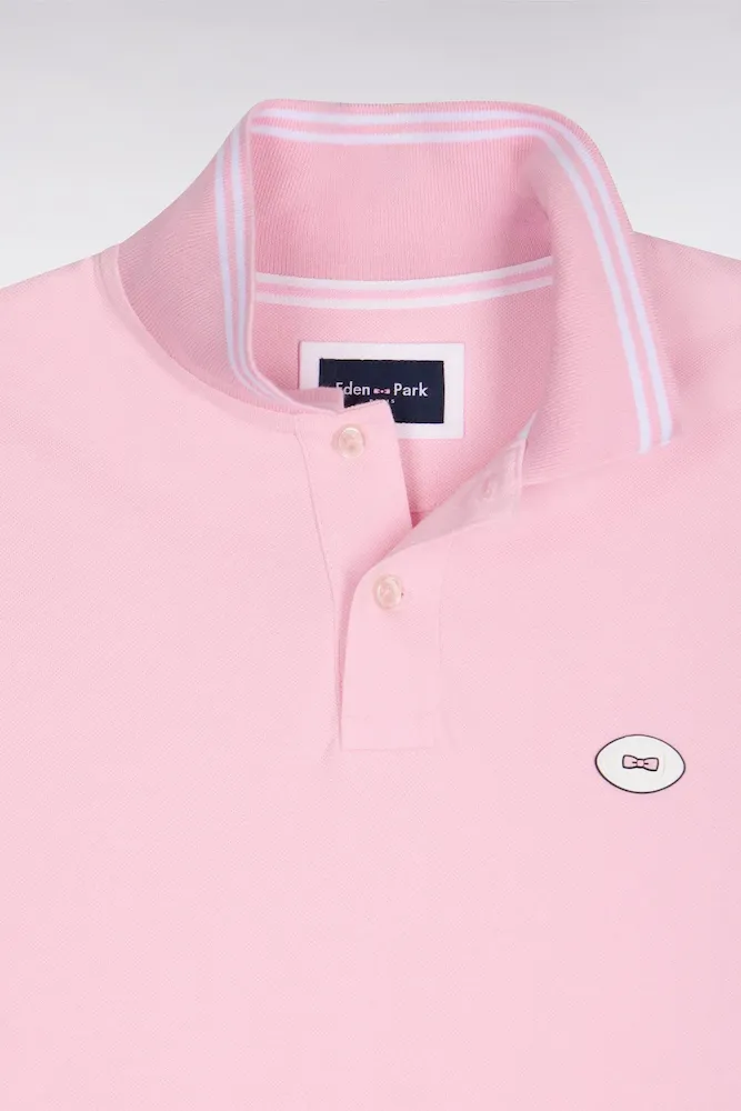 Polo à manches courtes en coton rose – Bild 6