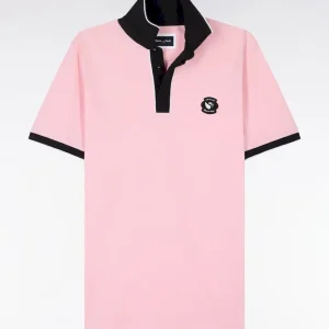 Alternative view of Polo à manches courtes en coton rose New Zealand