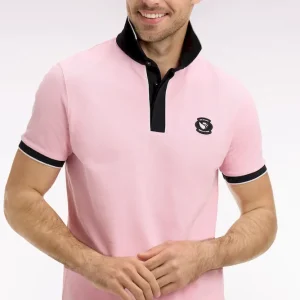 Polo à manches courtes en coton rose New Zealand