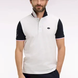 Polo à manches courtes XV de France en piqué coton blanc France