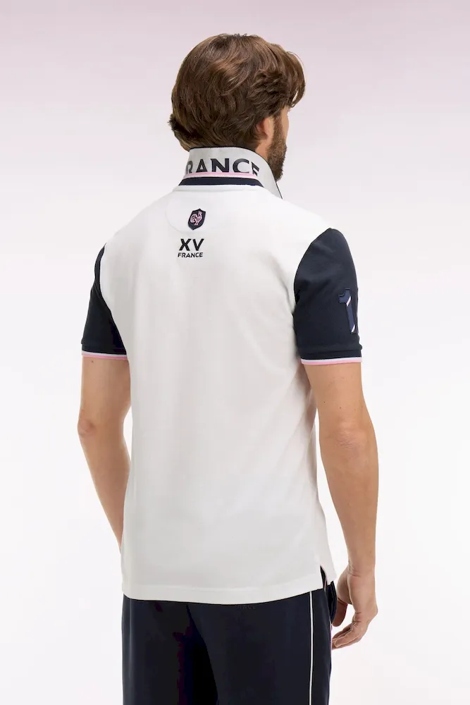 Polo à manches courtes XV de France en piqué coton blanc France – Bild 5