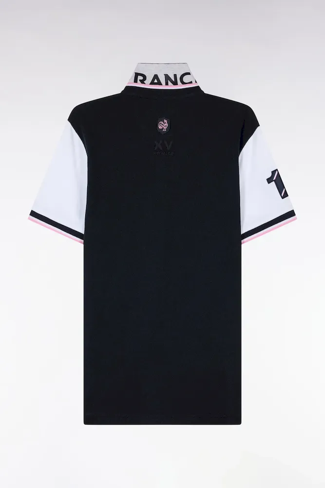 Polo à Manches Courtes XV De France En Piqué Coton Marine France