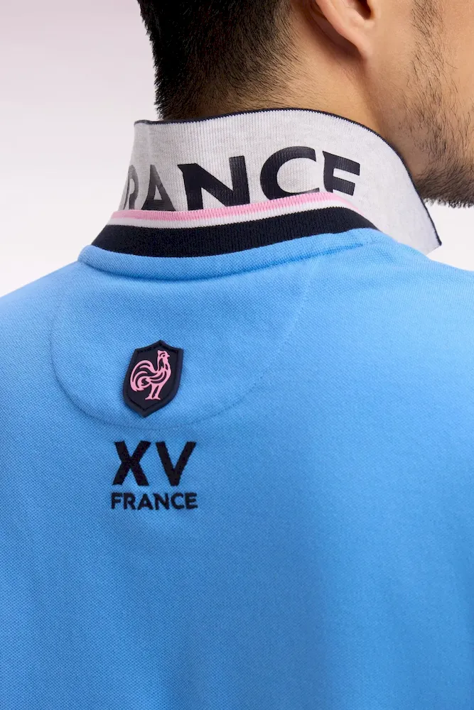 Polo à manches courtes XV de France en piqué coton bleu France – Bild 4