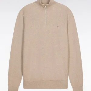 Alternative view of Pull col camionneur en coton beige