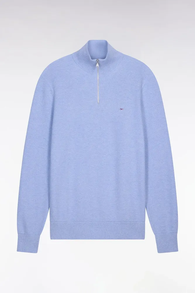 Pull Col Camionneur En Coton Ciel