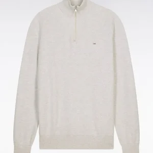 Alternative view of Pull col camionneur en coton gris clair