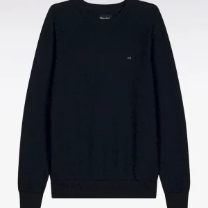 Alternative view of Pull col rond en coton marine