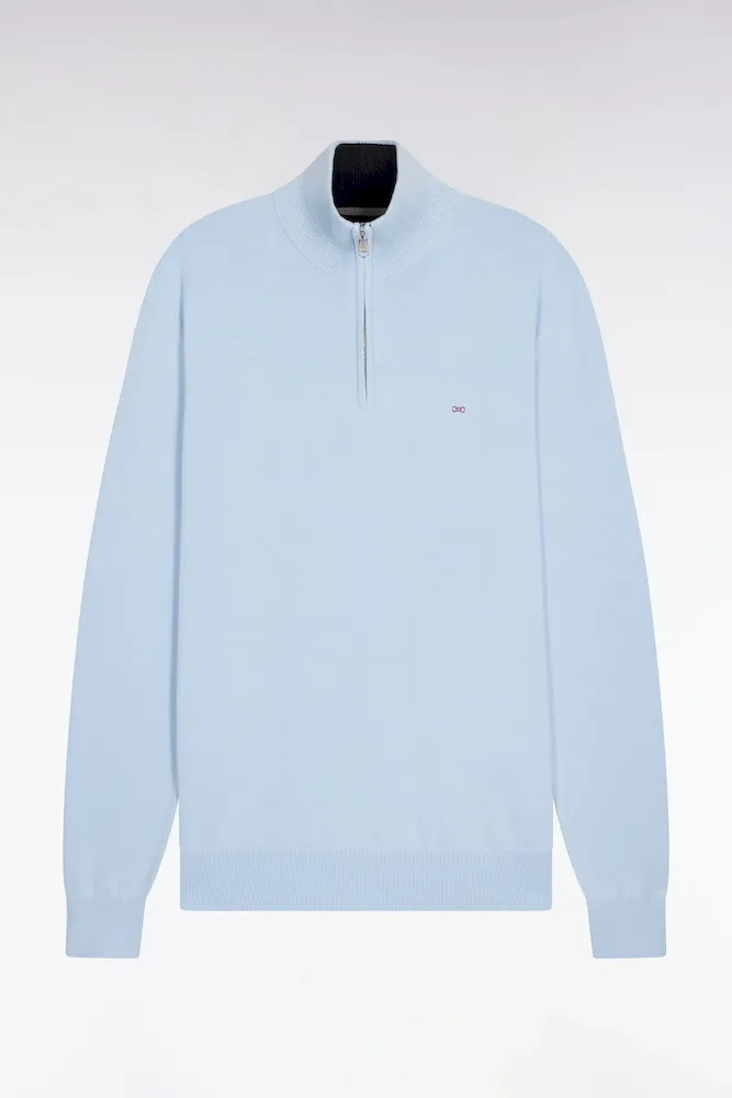 Pull Col Camionneur En Coton Ciel