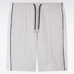 Alternative view of Short en interlock à découpes gris et blanc