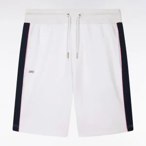 Alternative view of Short en interlock à découpes blanc et marine