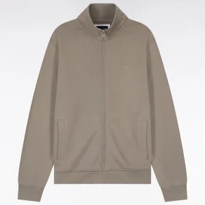 Alternative view of Sweatshirt zippé en molleton coton beige