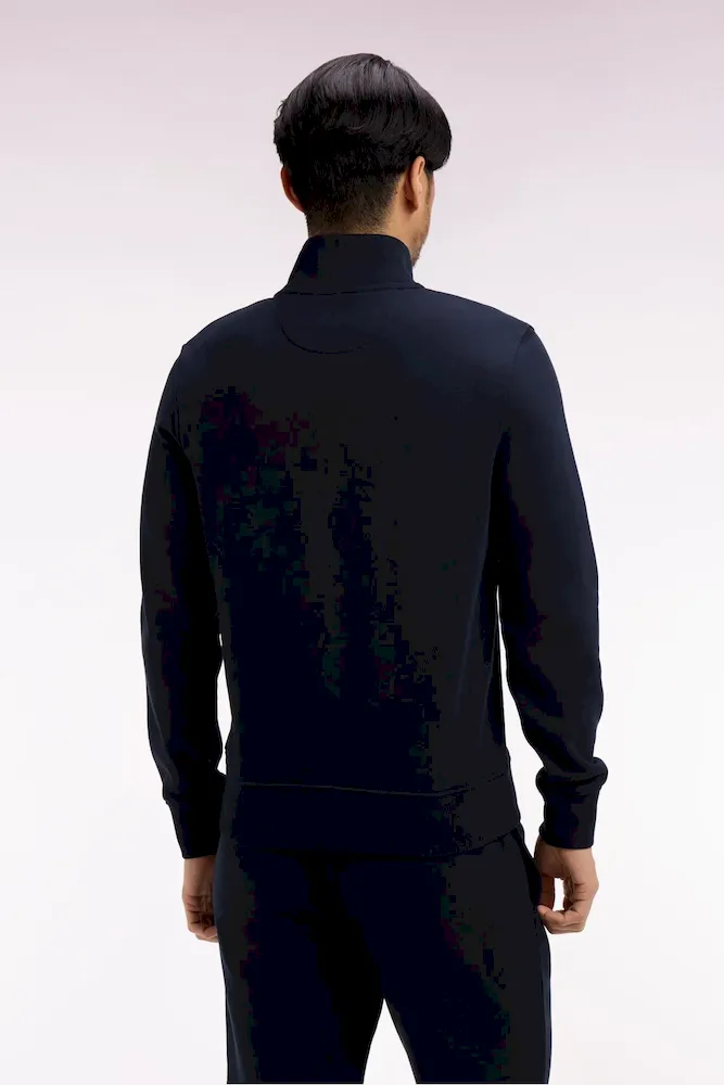 Sweatshirt col camionneur en molleton coton marine – Bild 5