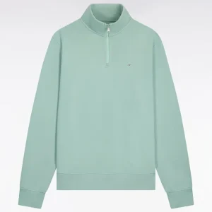 Alternative view of Sweatshirt col camionneur en molleton coton vert d'eau
