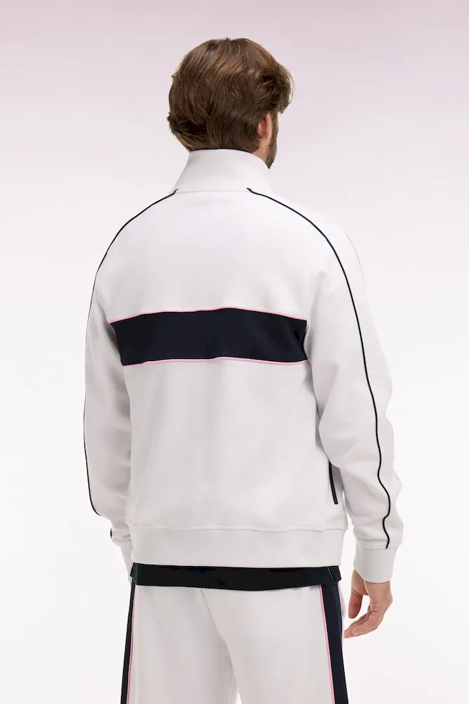 Sweatshirt zippé en molleton blanc – Bild 5