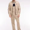 Sweatshirt blouson en molleton beige