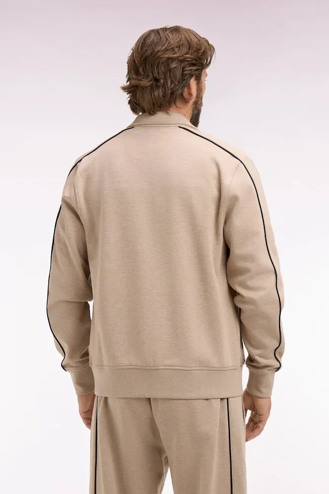 Sweatshirt blouson en molleton beige – Bild 5
