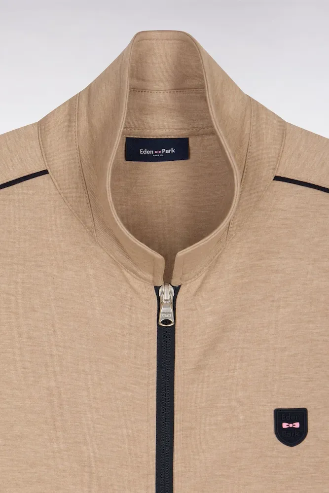 Sweatshirt blouson en molleton beige – Bild 6