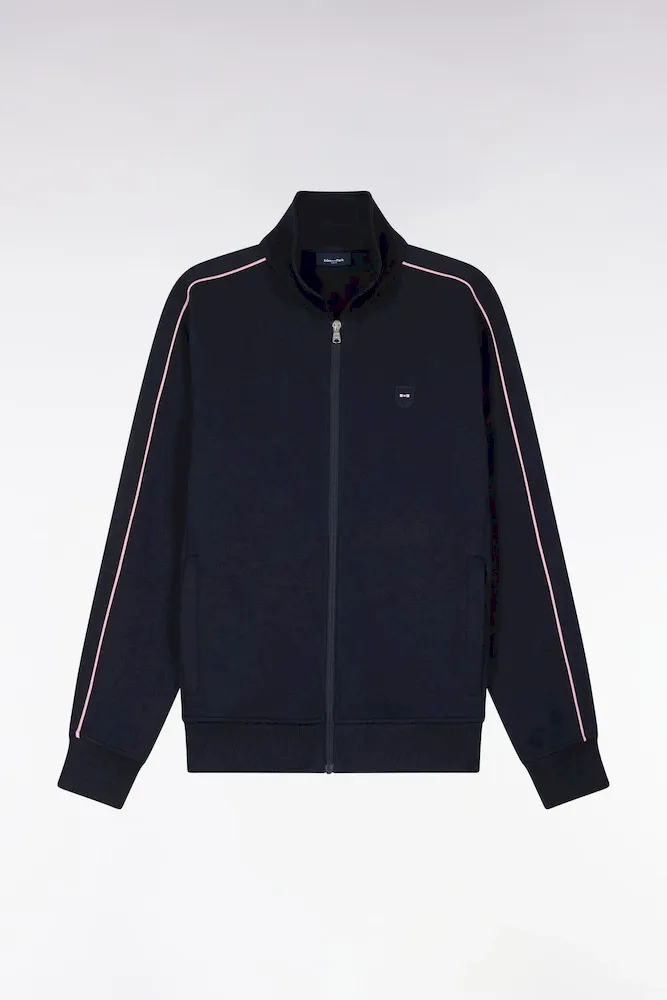 Sweatshirt Blouson En Molleton Marine