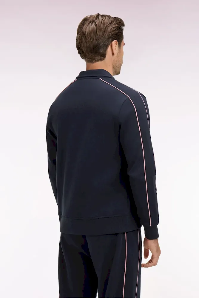 Sweatshirt blouson en molleton marine – Bild 5