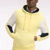 Sweatshirt à capuche en molleton coton jaune brodé