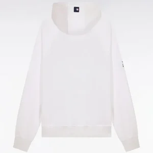 Alternative view of Sweatshirt zippé XV de France à capuche en molleton blanc à parmenture matelassée marine coupe regular