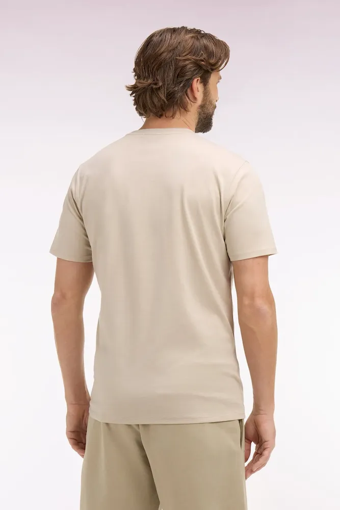 T-shirt à manches courtes en coton Pima beige coupe regular – Bild 5