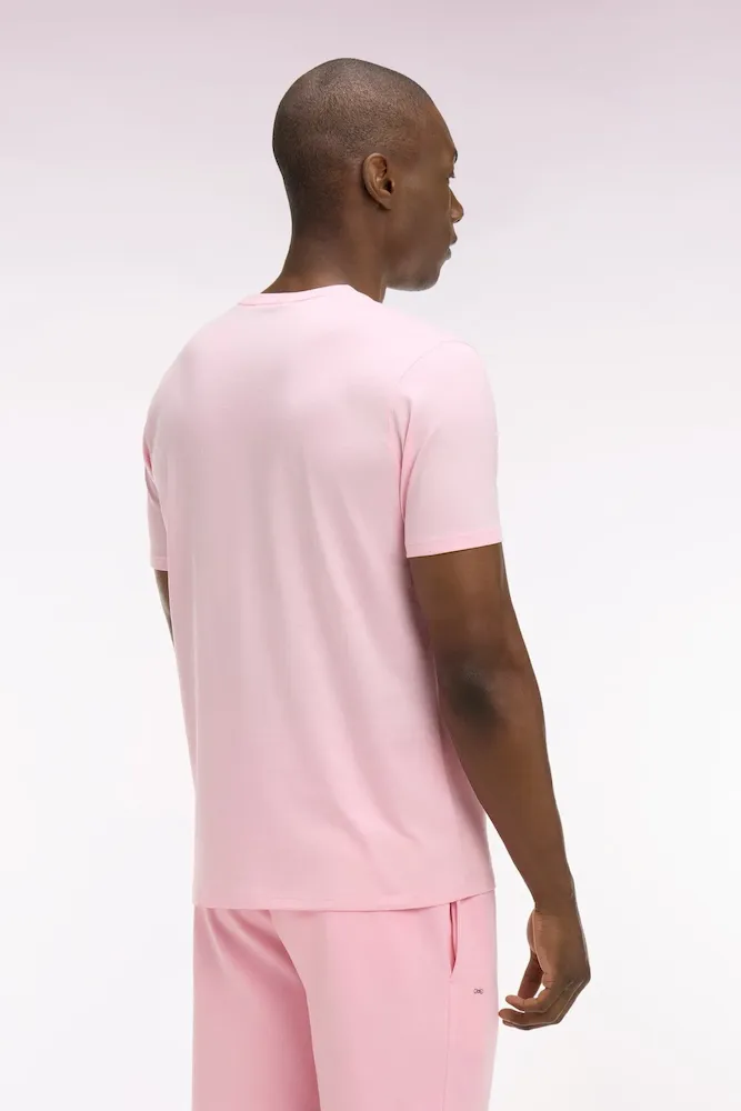 T-shirt à manches courtes en coton Pima rose coupe regular – Bild 5