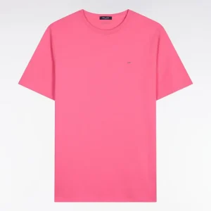 Alternative view of T-shirt à manches courtes en coton Pima fuchsia coupe regular