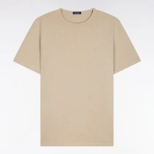 Alternative view of T-shirt à manches courtes en jersey de coton slub beige coupe regular