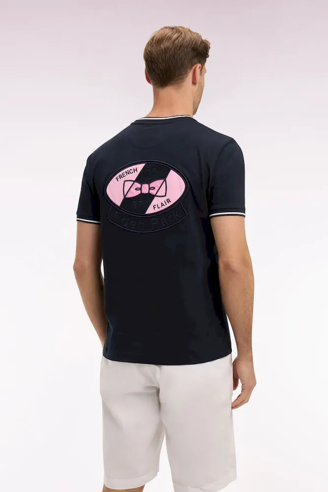 T-shirt à manches courtes en coton marine – Bild 5