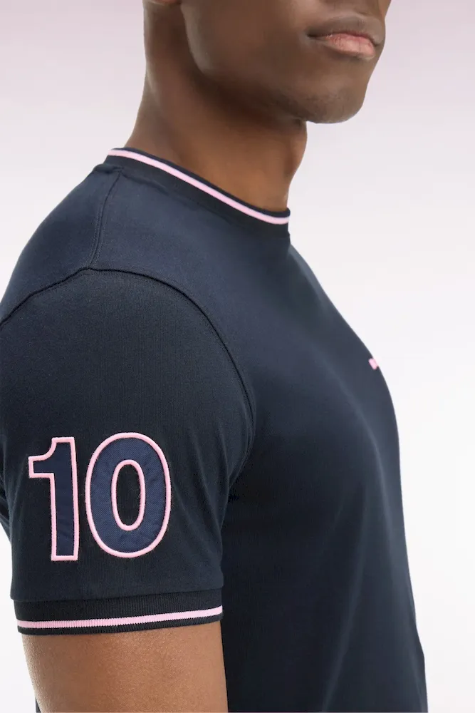 T-shirt à manches courtes en coton marine – Bild 4