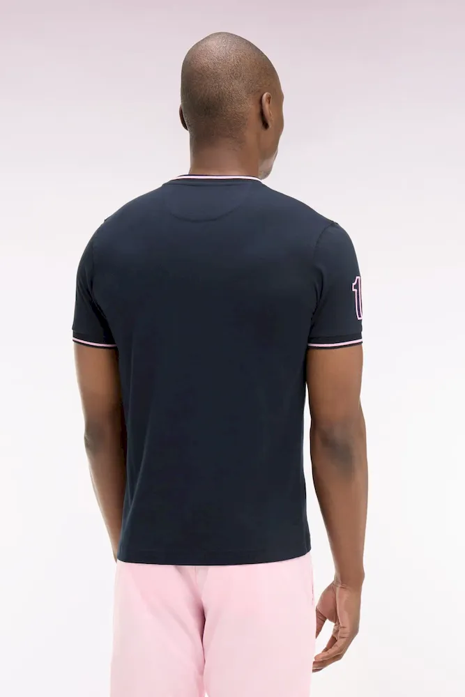 T-shirt à manches courtes en coton marine – Bild 5