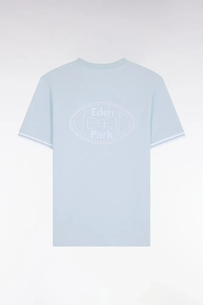 T-shirt à Manches Courtes En Coton Ciel Coupe Regular