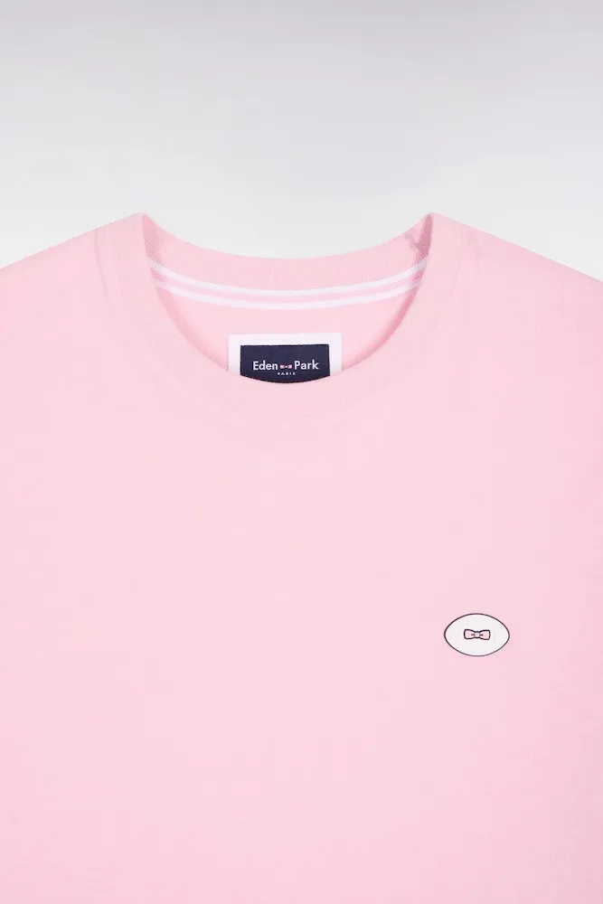 T-shirt à manches courtes en coton rose coupe regular – Bild 6