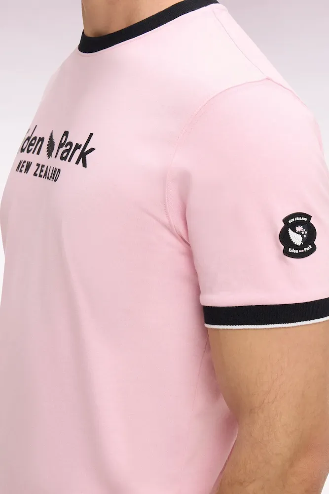 T-shirt à manches courtes New Zealand en coton rose coupe regular – Bild 4