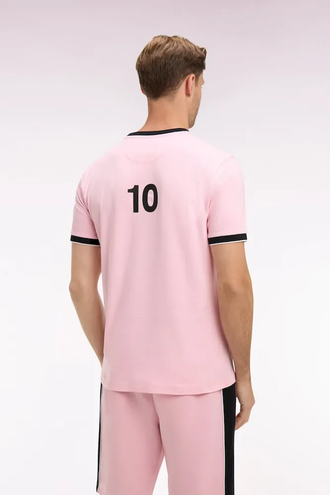 T-shirt à manches courtes New Zealand en coton rose coupe regular – Bild 5