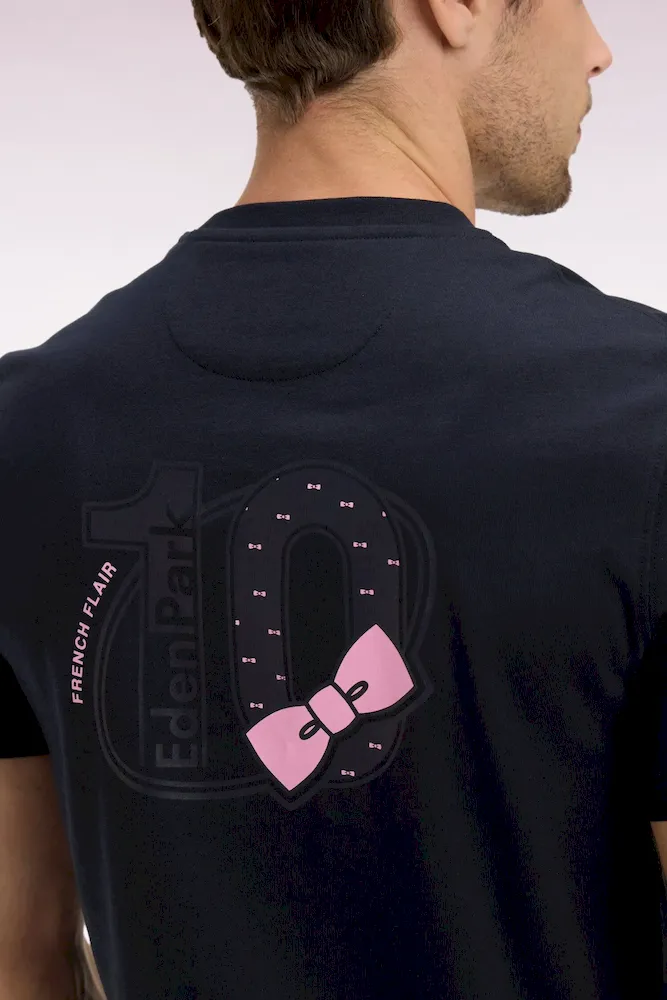 T-shirt à manches courtes marine sérigraphié coupe regular – Bild 4