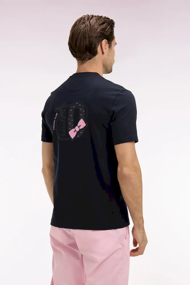 T-shirt à manches courtes marine sérigraphié coupe regular – Bild 5