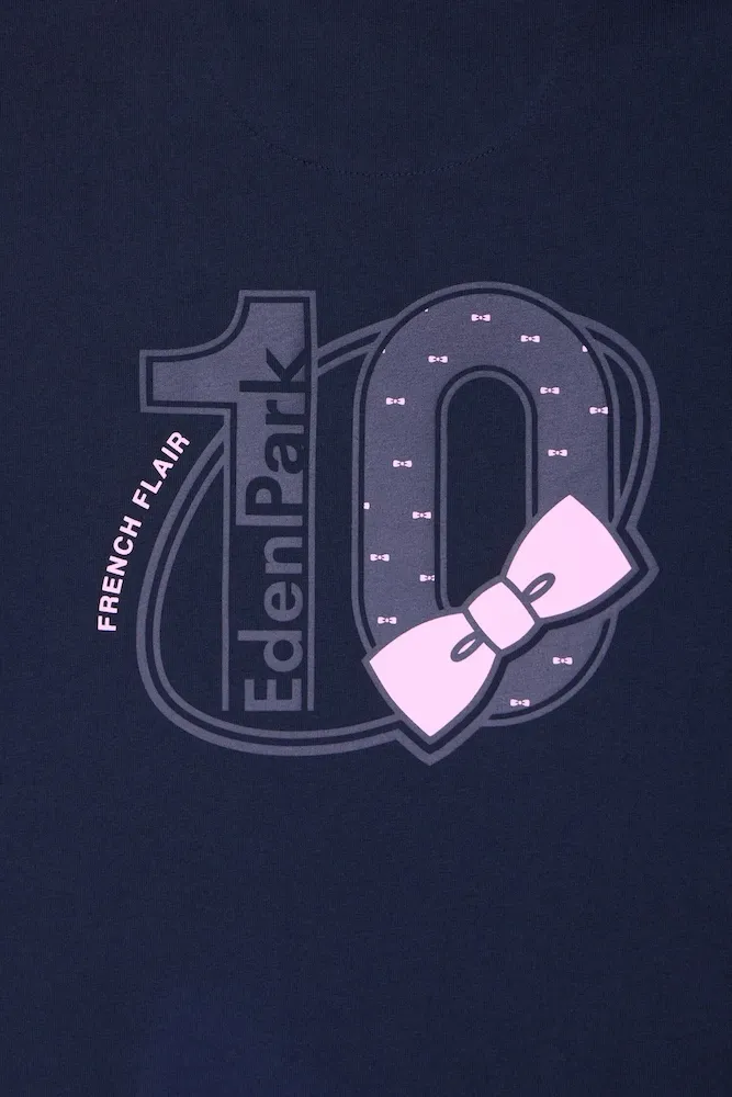 T-shirt à manches courtes marine sérigraphié coupe regular – Bild 6