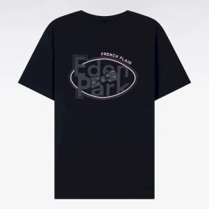 Alternative view of T-shirt à manches courtes marine sérigraphié coupe regular